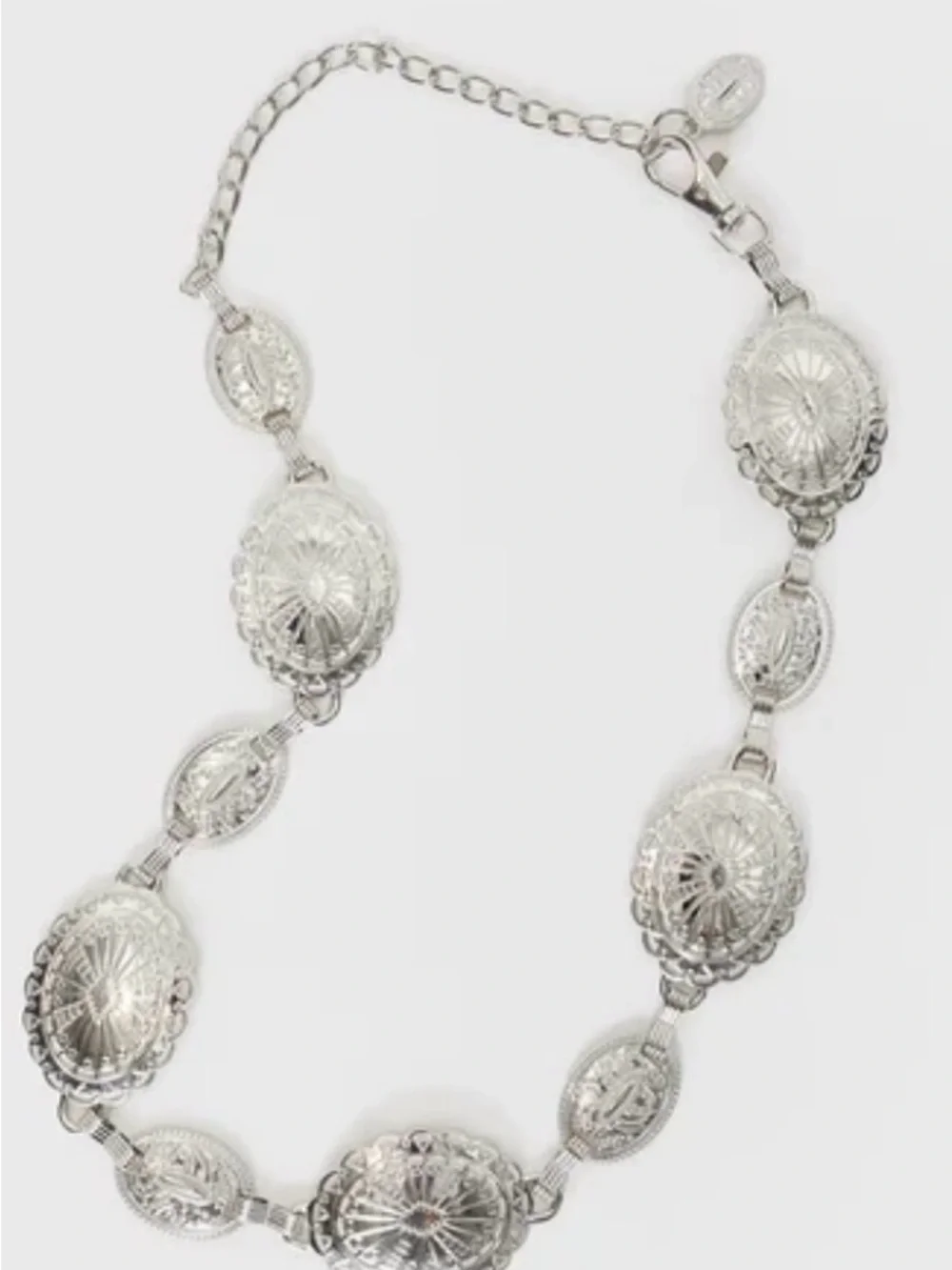 Silver Medallion Link Belt - Women Jewelry